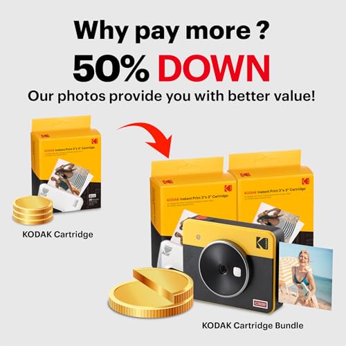2-in-1 Instant Camera and Photo Printer with 60 Sheets Cartridge O35778