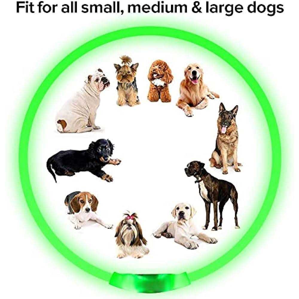 Light Rechargeable LED Dog Collar V950