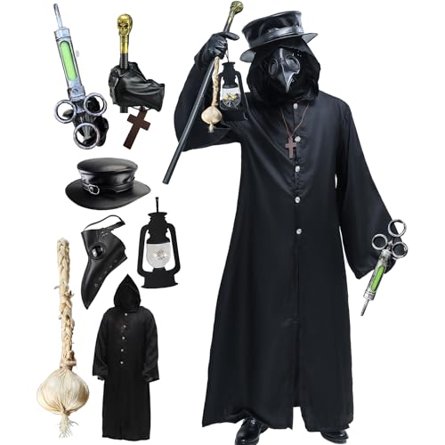 Plague Doctor Bird Mask and Hat Combo Set Q332