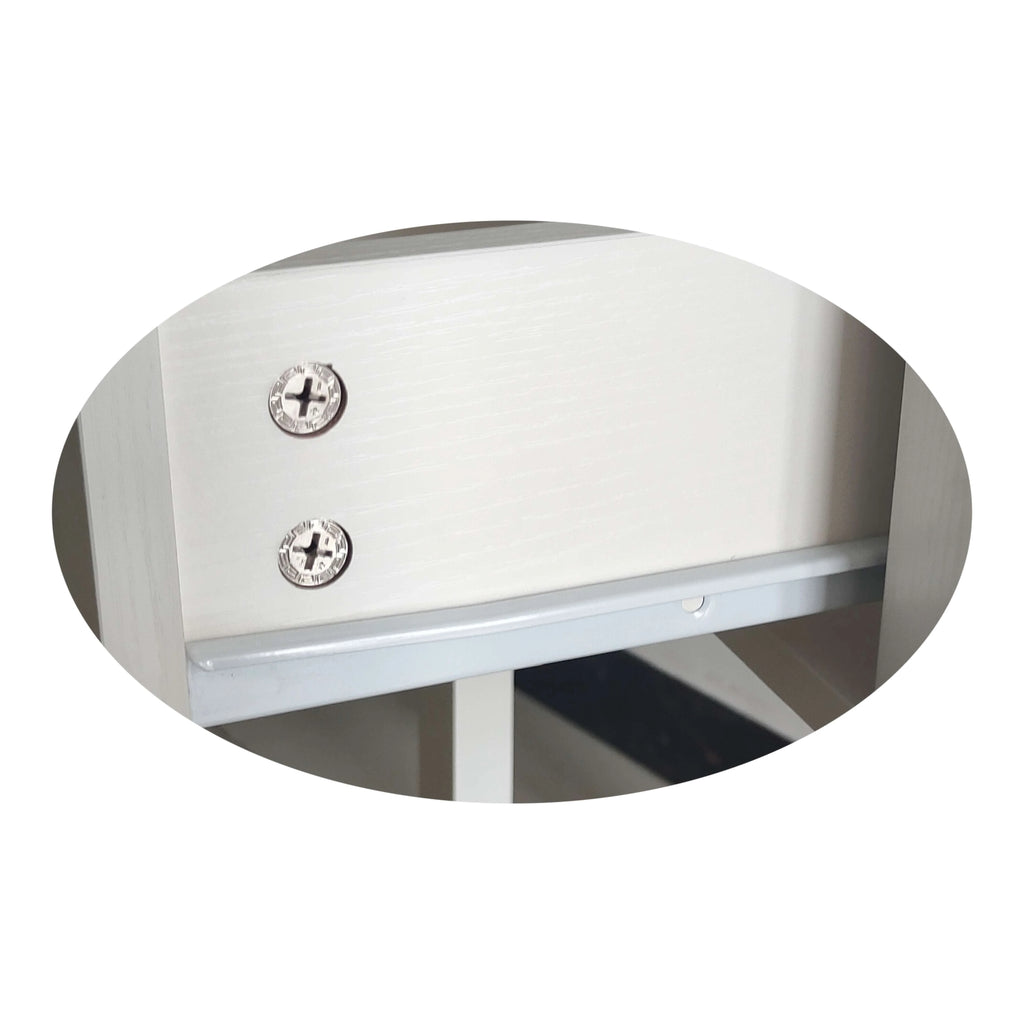 White Wood Console Table with 2 Drawers A564