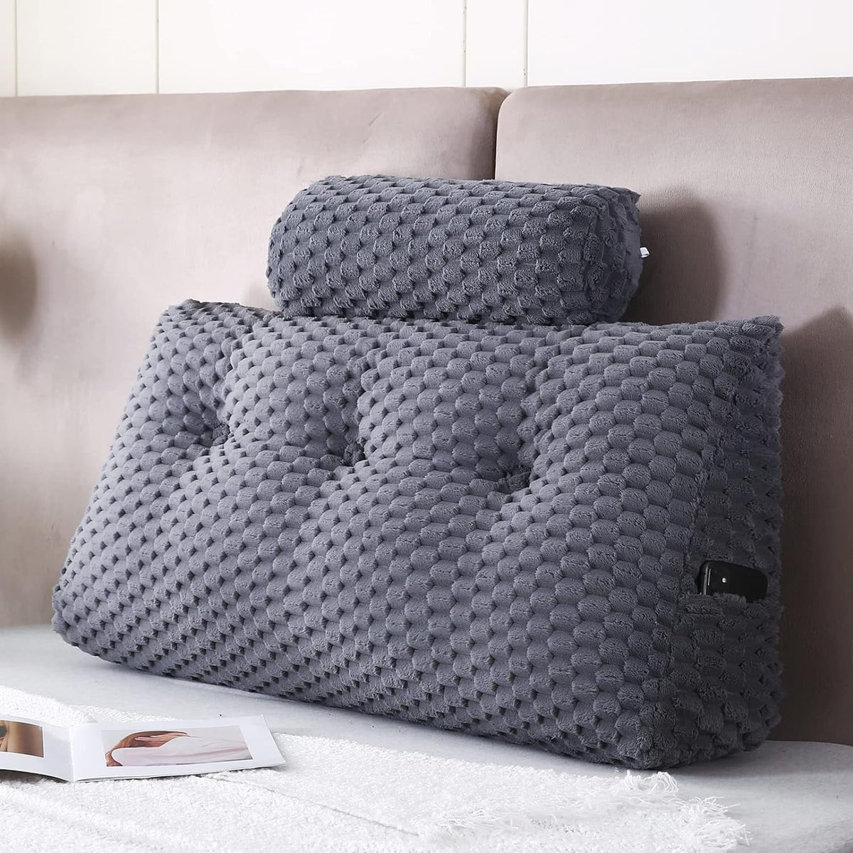 Wedge Headboard Pillows + Head Roll Pillow Bed Wedge Pillow X40205