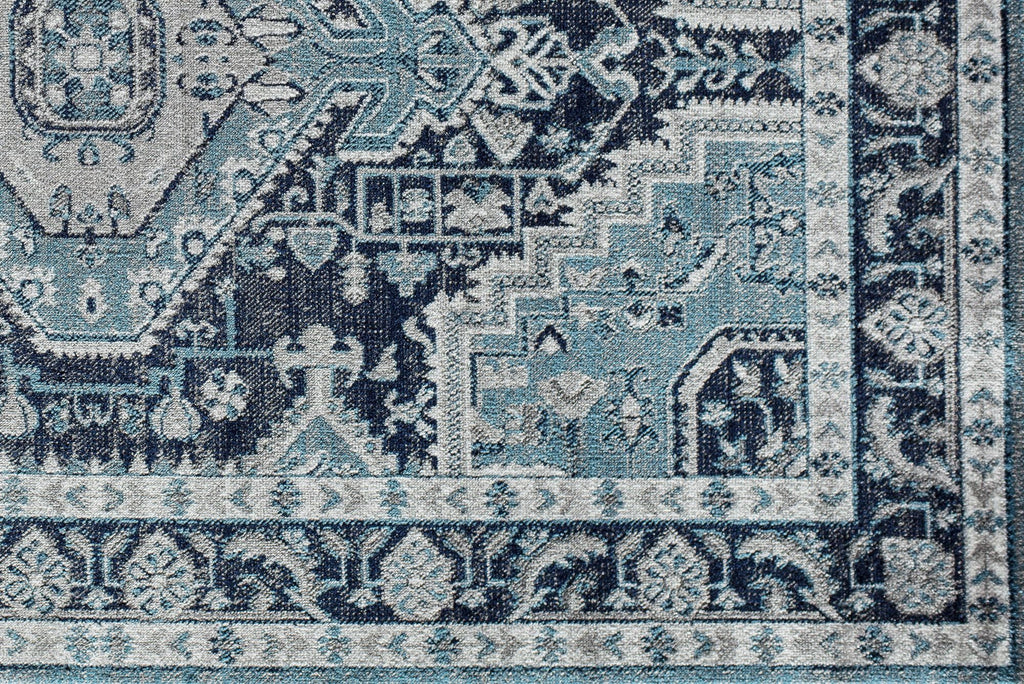 Midnight Blue Vintage Farmhouse Area Rug, 2'6"x4' W97119