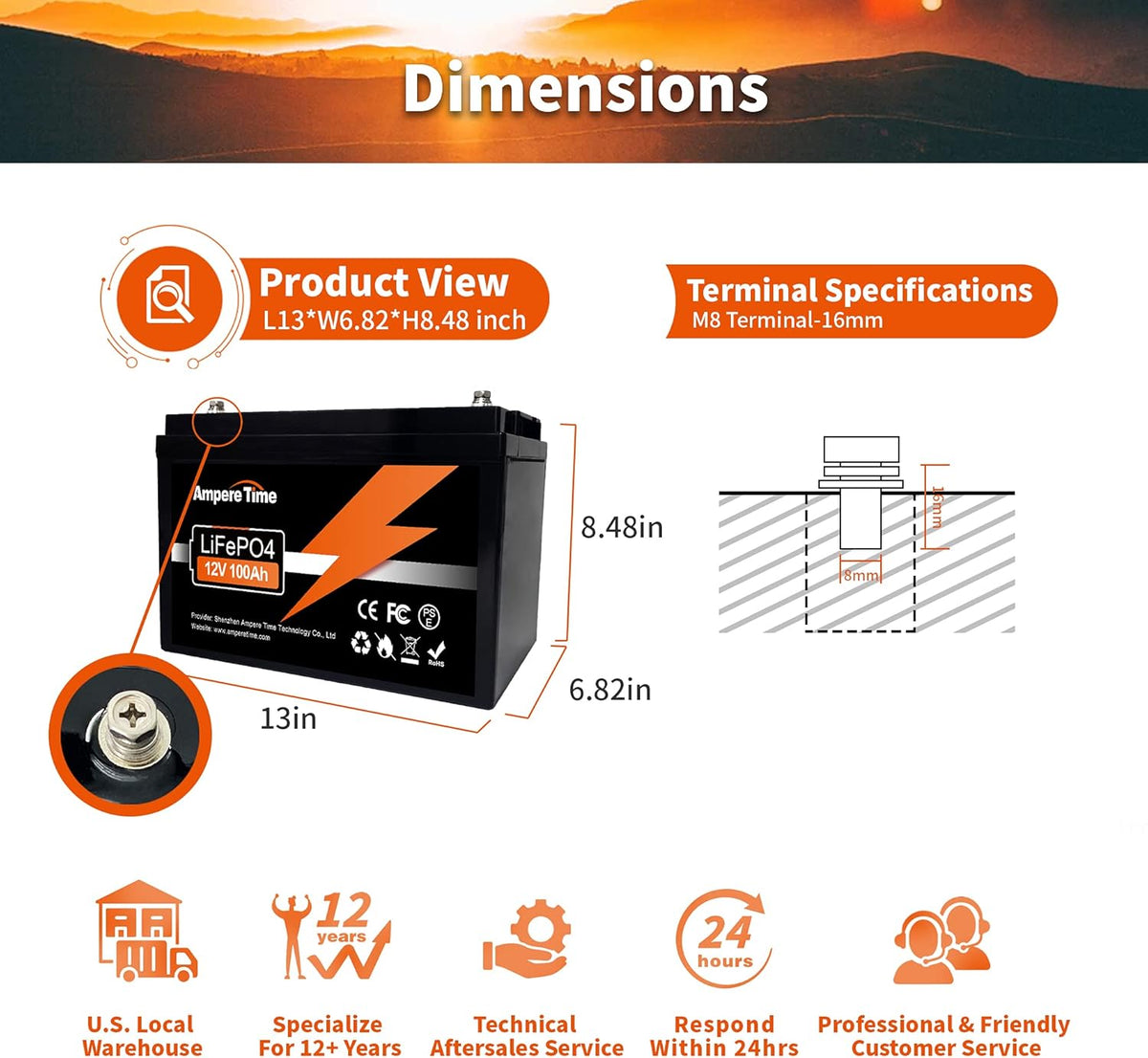 12V 50Ah Lithium LiFePO4 Battery L407