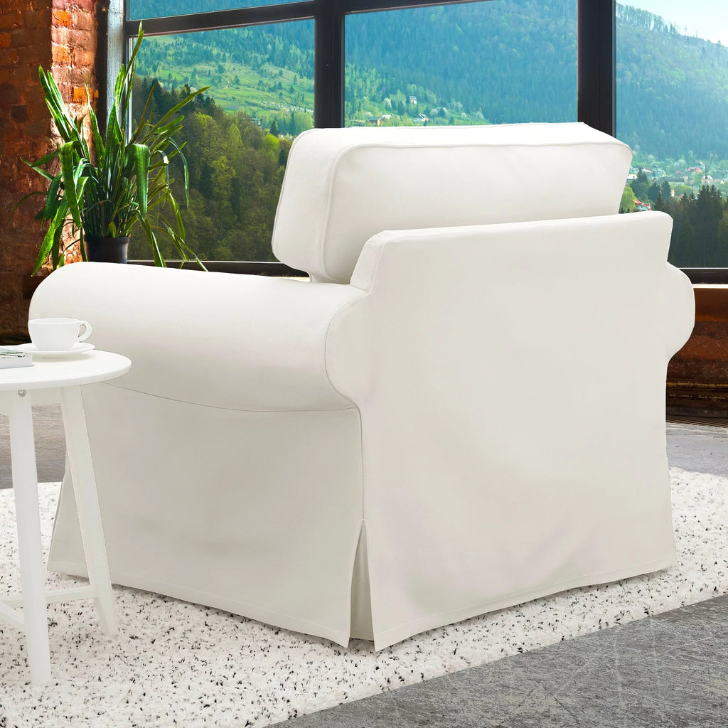 White Armchair Slip Cover L568058