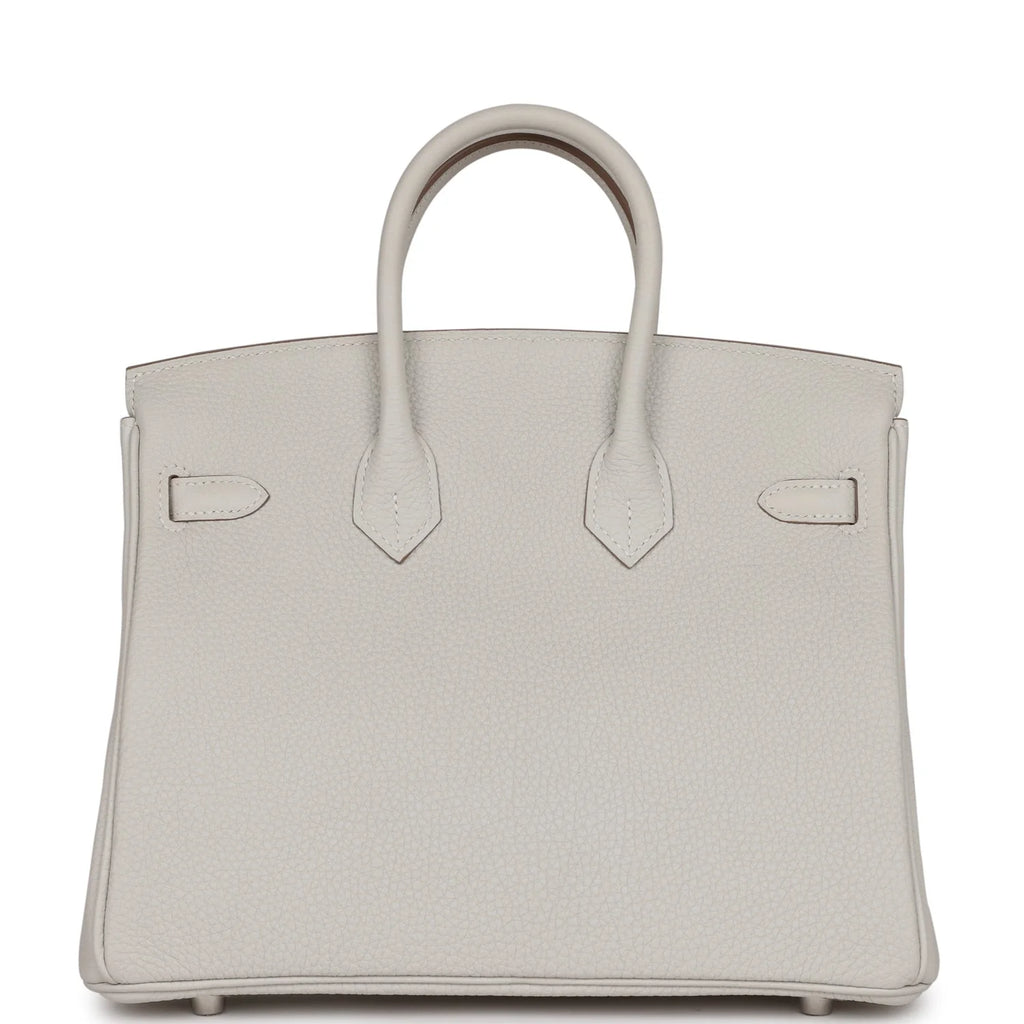 Birkin 25 Gris Pale Togo Palladium Hardware W77037