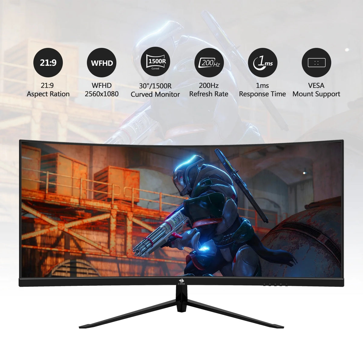 30-Inch Curved Gaming Monitor 200Hz 21:9 Ultrawide X212