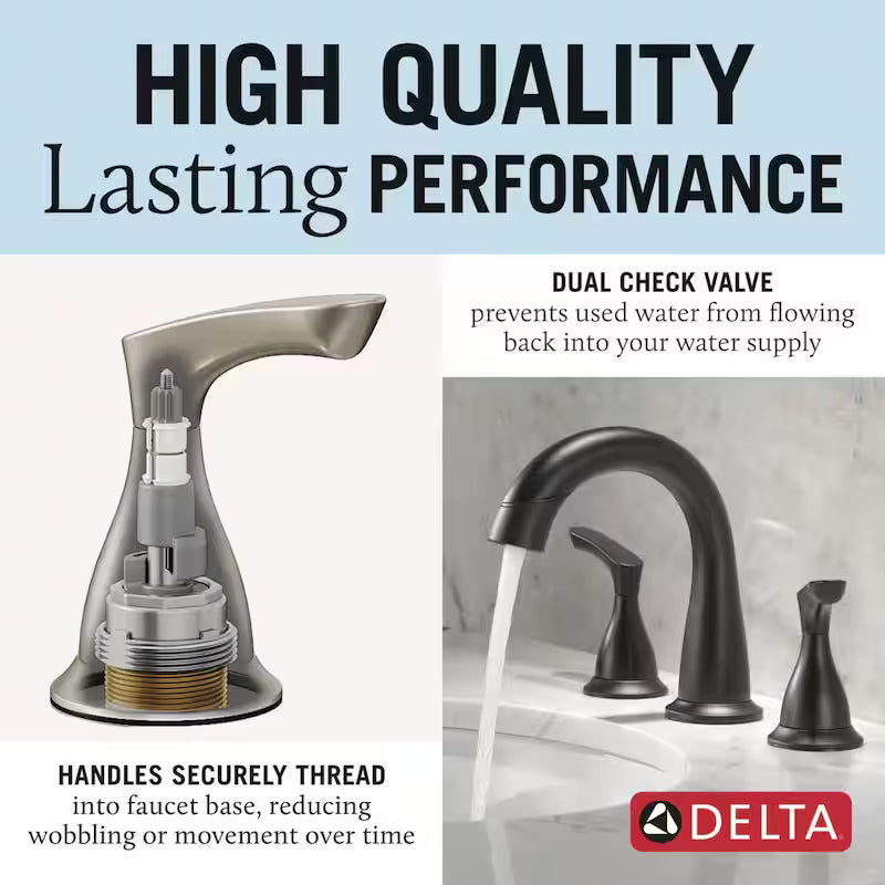 8 in. Double Handle Pull-Down Spout Bathroom Faucet Matte Black Z799