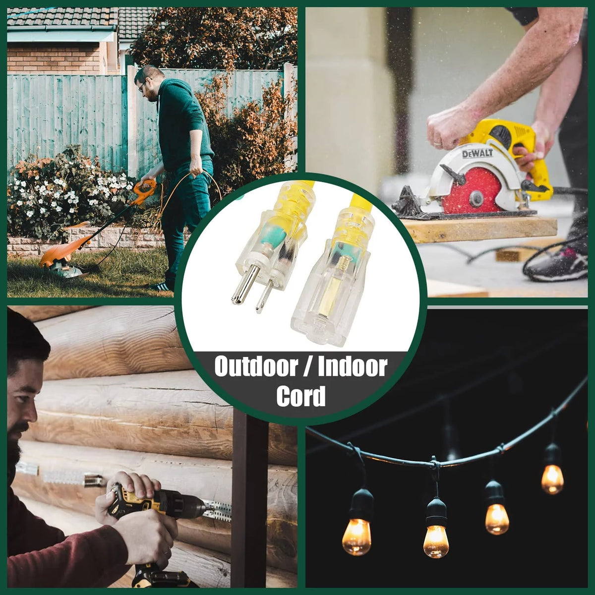 25 Ft 10/3 SJTW Yellow Outdoor/Indoor Extension Cord H512747