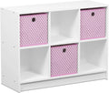 6 Cube Storage Organizer Bookcase with Bins M5448