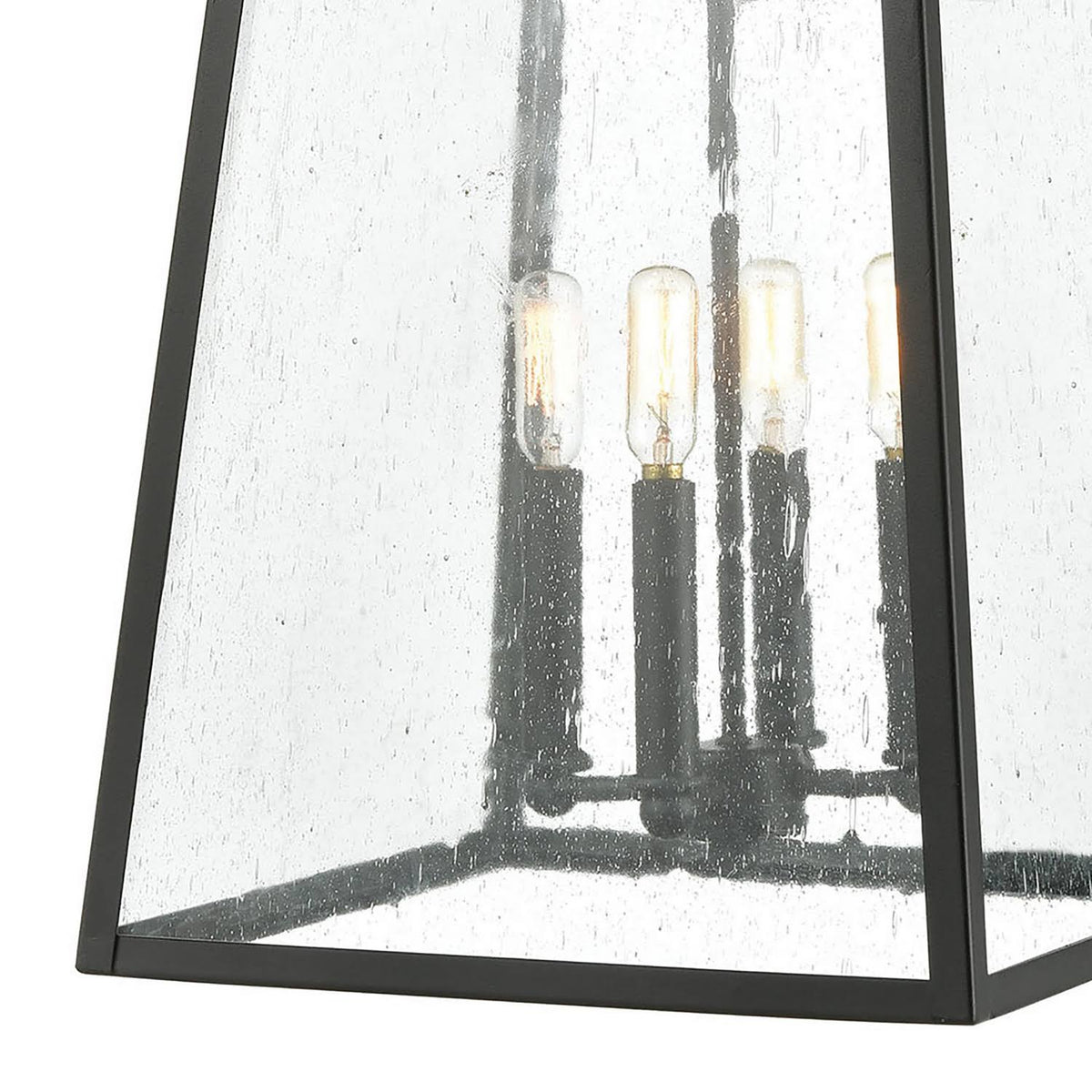 4-Light Charcoal Sconce with Seedy Glass I3353