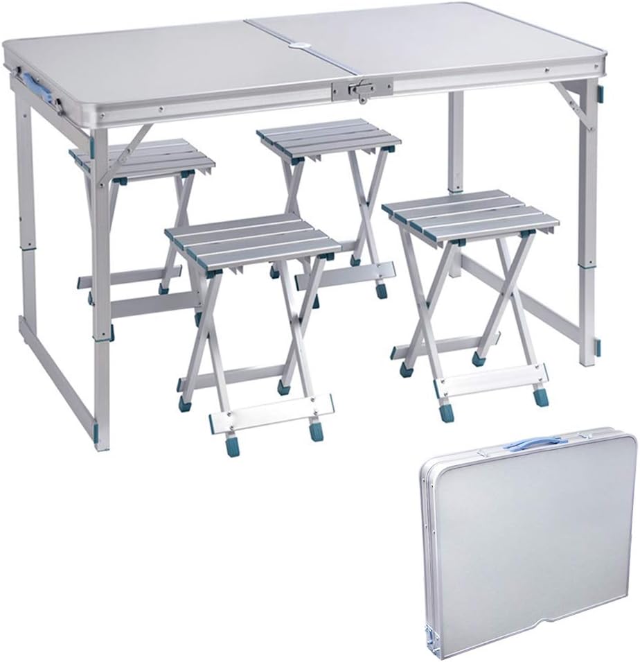 Folding Picnic Table with 4 Stools E962169