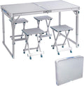 Folding Picnic Table with 4 Stools E962169