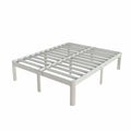 White Queen Size 12 Inch Metal Bed Frame V855