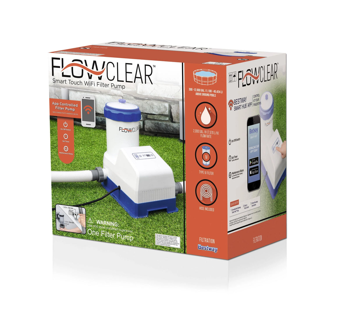 2000 Gal Smart Touch Wifi Filter Pump Y9118
