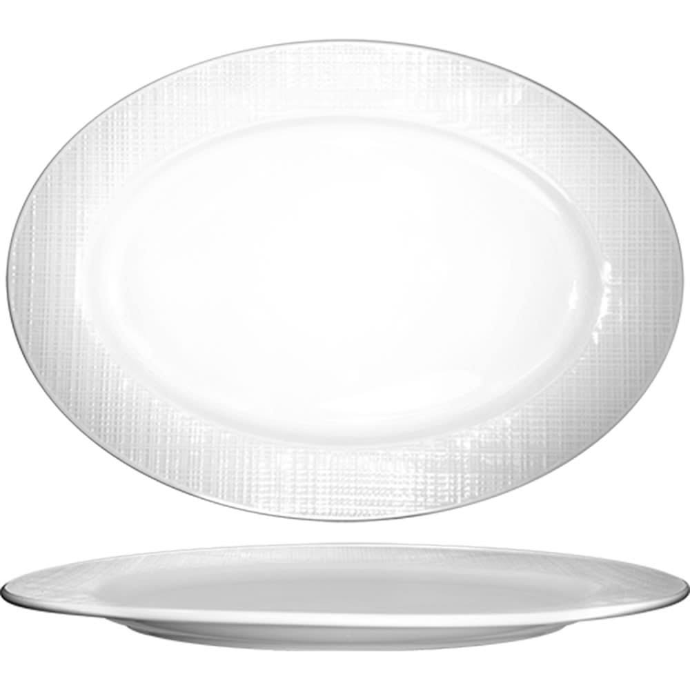 Bright White Stoneware Platter 12/Case E305