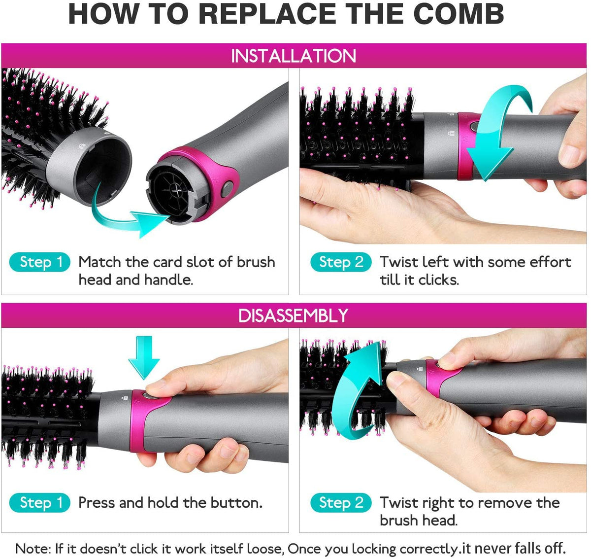 6 in 1 Detachable Hot Air Brush H563789