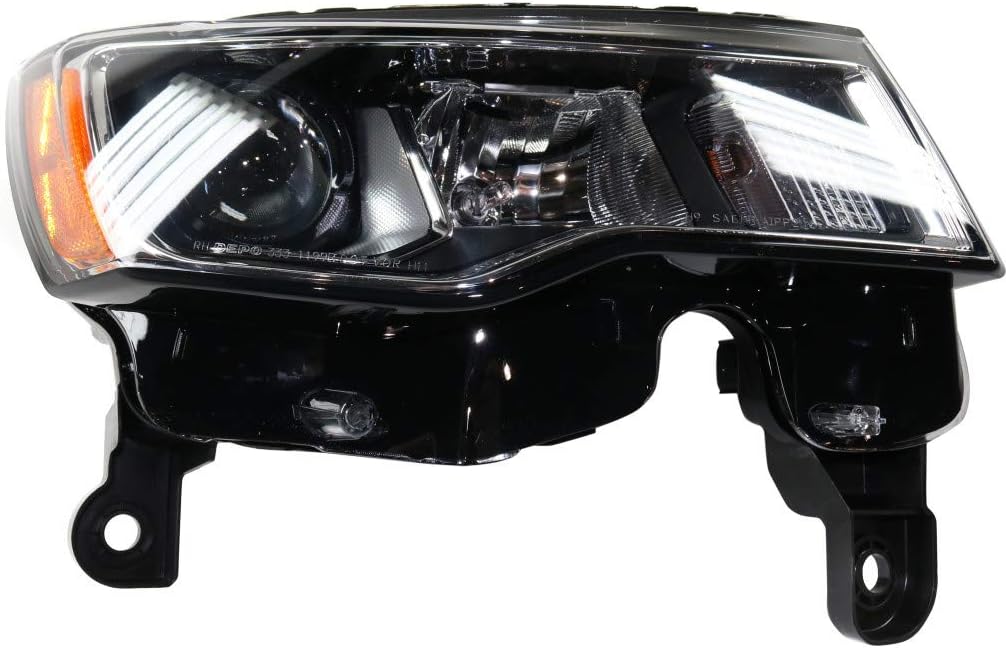 Jeep Grand Cherokee Passenger Side Chrome Halogen Headlight Assembly X869