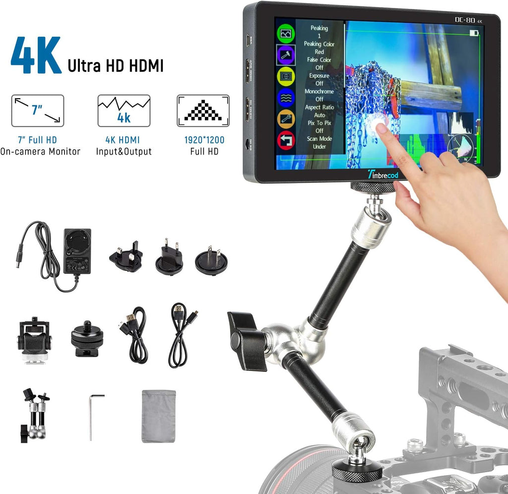 5.5 4K Camera Field Monitor with 1920x1080 HDMI Screen F493