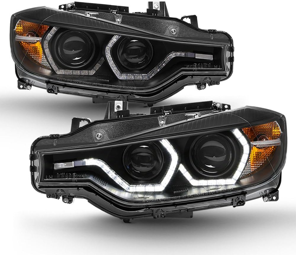 Black LED DRL Projector Headlights E781718