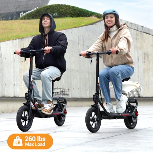 Electric Scooter with Seat, 12" Pneumatic Tire, Foldable P70475