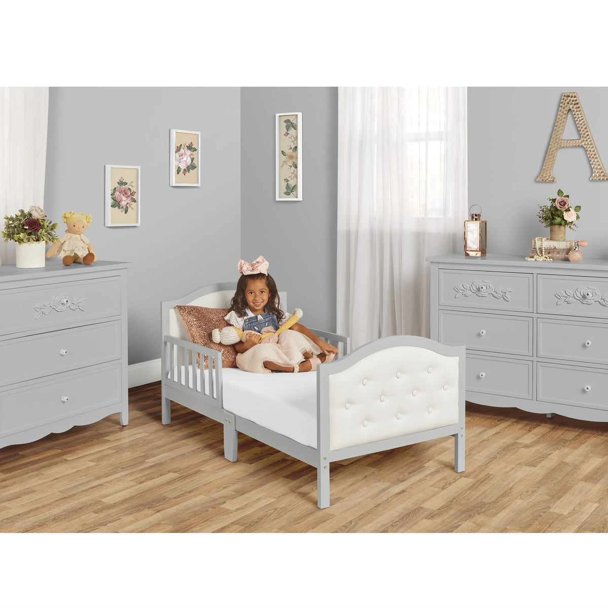 Grey Toddler Bed U6914