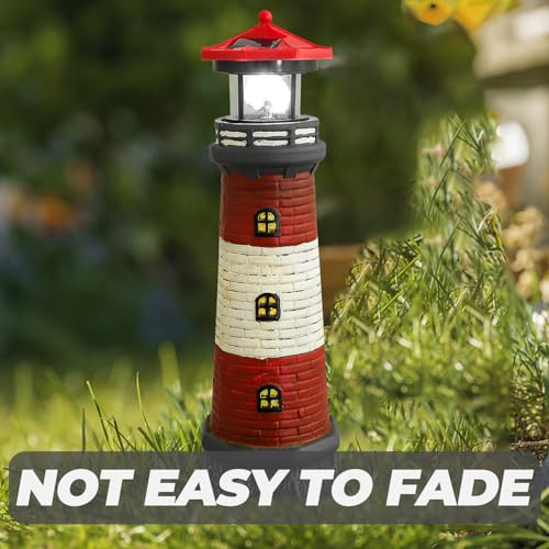 Solar Powered Rotating Lighthouse Statue K87510