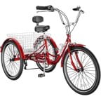 20/24/26 inch 7 Speed Adult Tricycle with Basket I2202