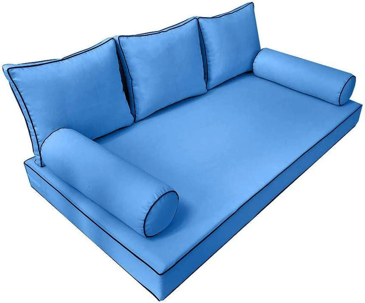 Outdoor Daybed Mattress Bolster Backrest Cushion Covers A4464
