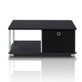 Black Coffee Table with Bin Drawer H91606