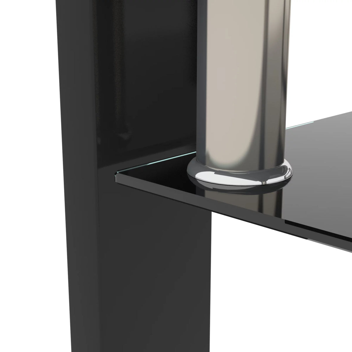 Black 2 Layer Glass End Table K4526