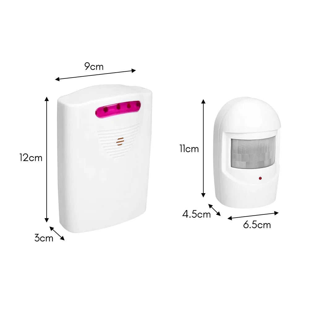 Wireless Driveway Alarm with IR Motion Sensor, 1 Receiver & 2 Transmitters L4572