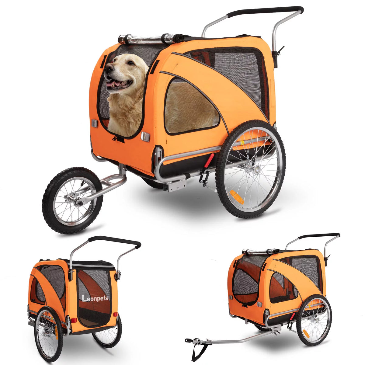Red 3-in-1 Dog Bicycle Trailer and Stroller G305999