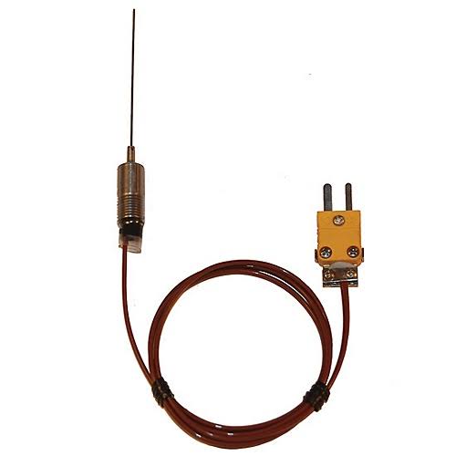 Type-K Thermocouple Probe, Hypodermic Tip, 2.5 Feet FEP Insulated N4203