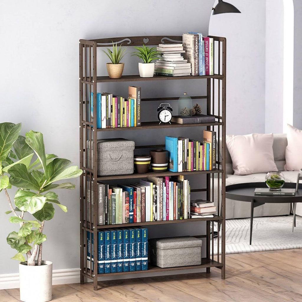 5 Shelf Solid Wood Bookshelf M6264