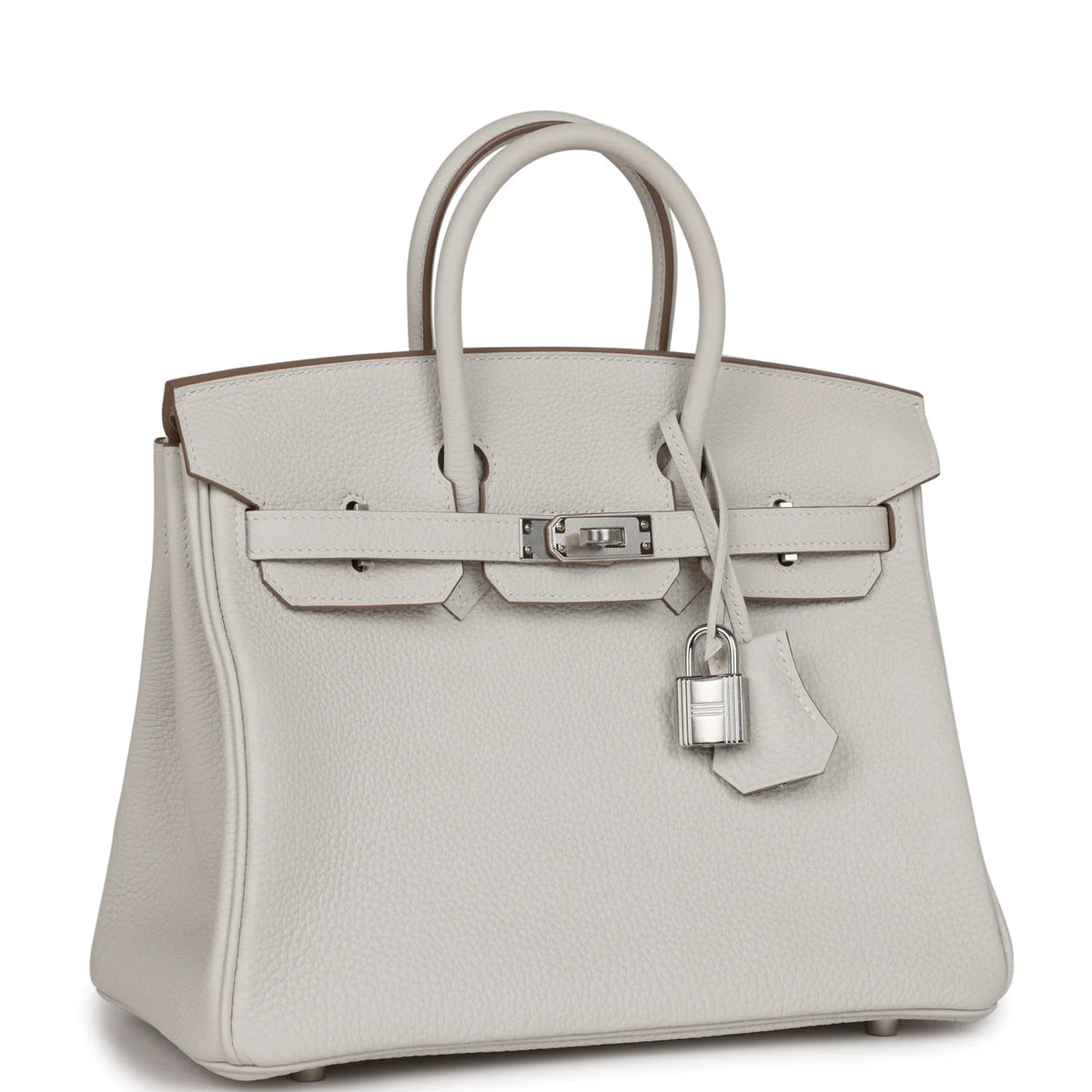 Birkin 25 Gris Pale Togo Palladium Hardware W77037