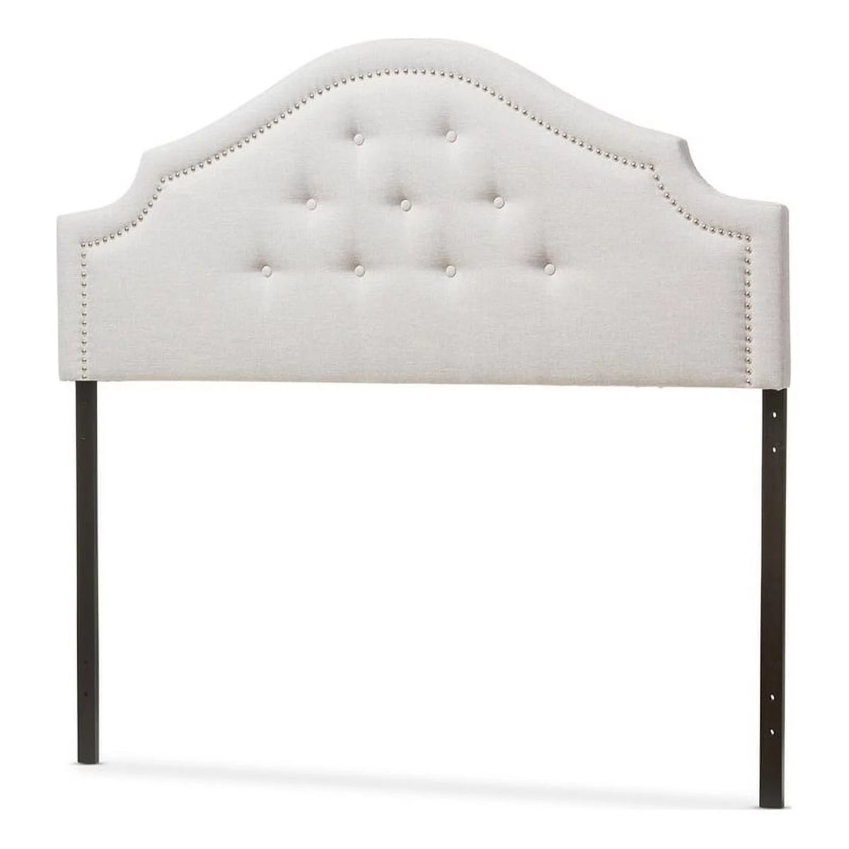 Beige Fabric Upholstered Queen Headboard S6309