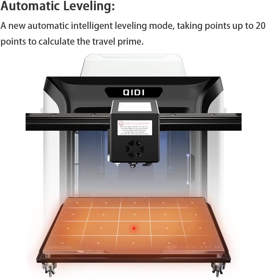 Industrial Grade 3D Printer, Automatic Leveling, 11.8x9.8x11.8 Inch O4752