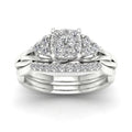 Diamond 10K White Gold Bridal Ring Set J8634