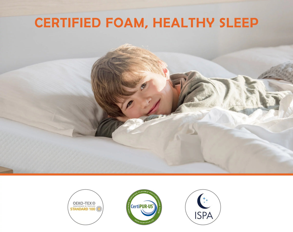 Twin Size Medium Firm Foam Mattress with Cover T375138