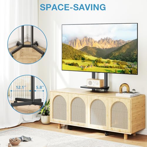 Height Adjustable Rolling TV Stand for 32-75 inch TVs M2755