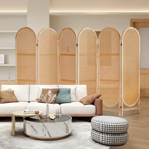 3 Panel Folding Rattan Room Divider S79106