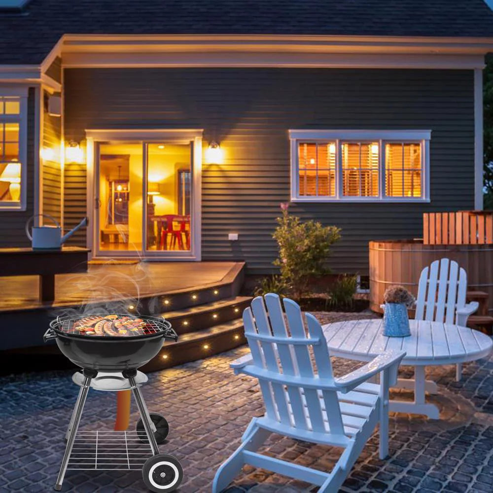 18" Portable Charcoal Grill with Wheels F799133