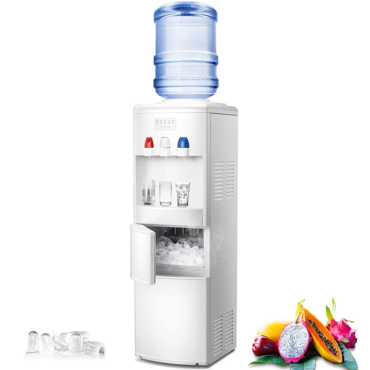 White Top Loading Water Cooler Dispenser with Ice Maker G21426