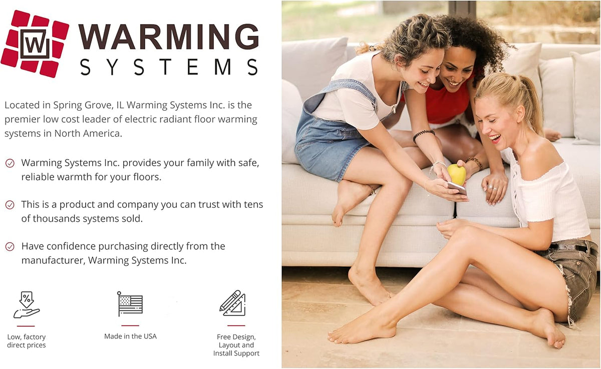 50 Sqft Electric Radiant Floor Heat Heating System with Digital Thermostat T90567