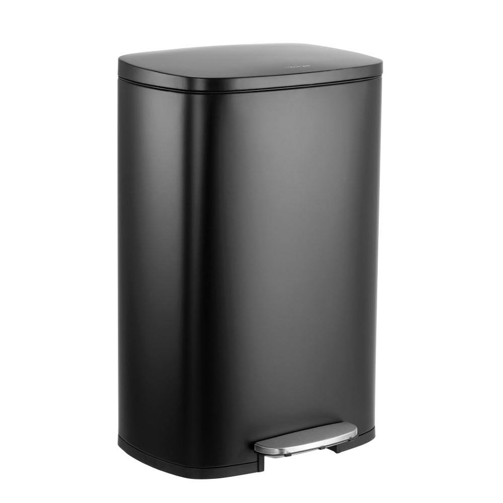 13-Gallon Stainless Steel Trash Can with Soft-Close Lid E7651