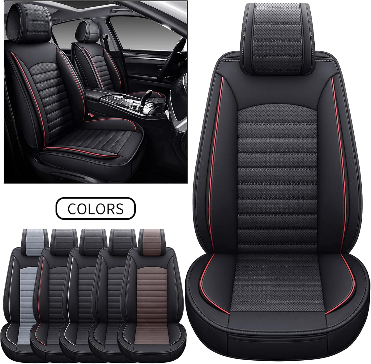Waterproof Leather Car Seat Covers Set U802524