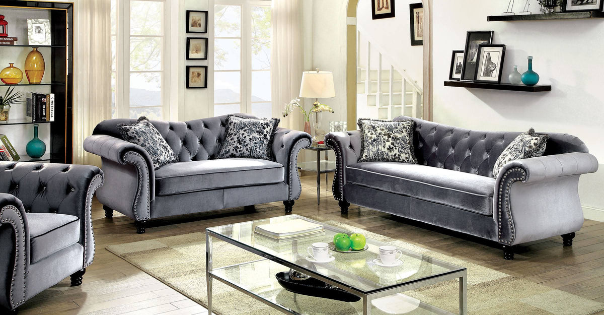 Gray Loveseat W570461