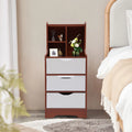 Wood Nightstand with Storage B7008