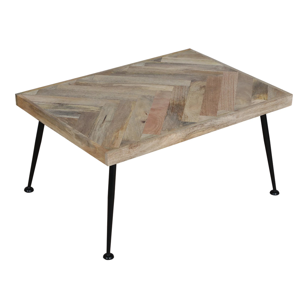 36 Inch Rectangular Mango Wood Coffee Table U596