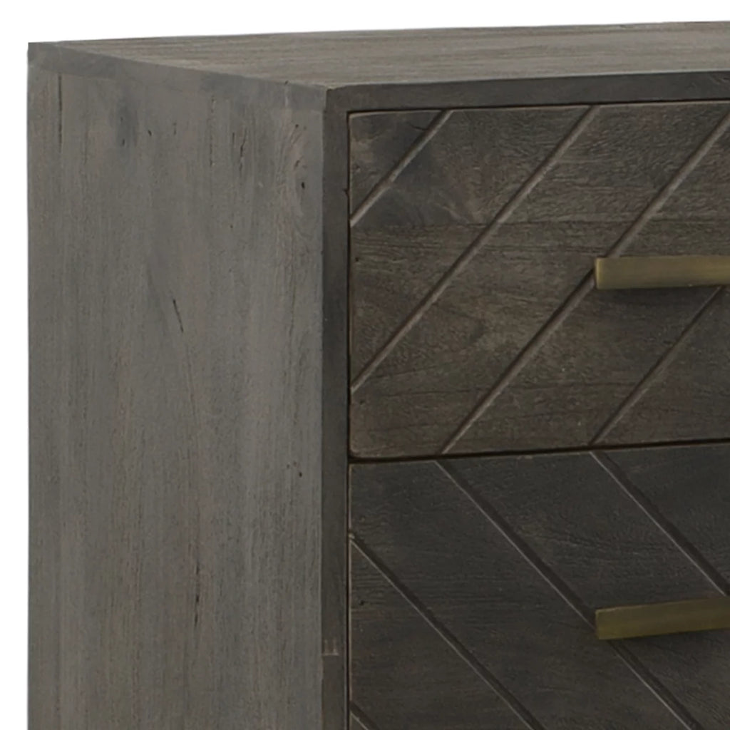 32 Inch 3 Drawer Mango Wood Dresser Chest S187730